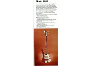 Rickenbacker Bass4001 Catalogue 1975