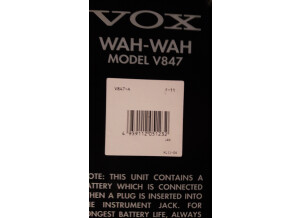 Vox V847-A Wah-Wah Pedal (93011)
