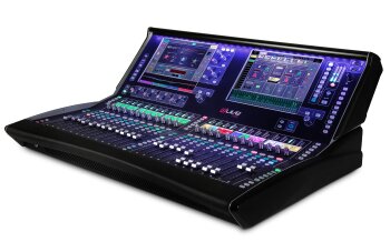Allen & Heath C3500 : dLive C3500 3quarter Left Purple Lights Allen & Heath C3500 : dLive C3500 3quarter Left Purple Lights