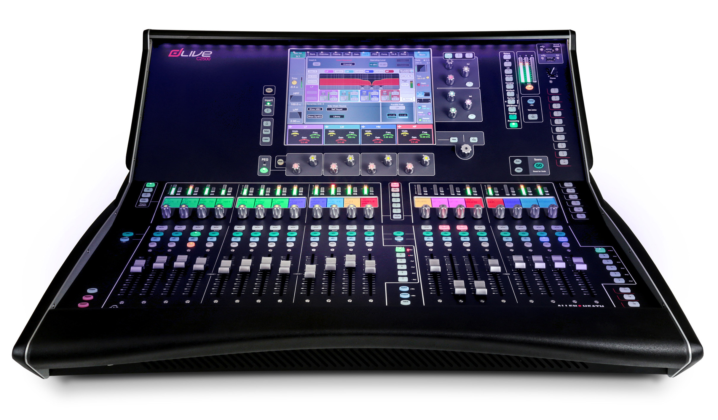 Allen &amp; Heath C2500 : dLive C2500 Front Purple Lights