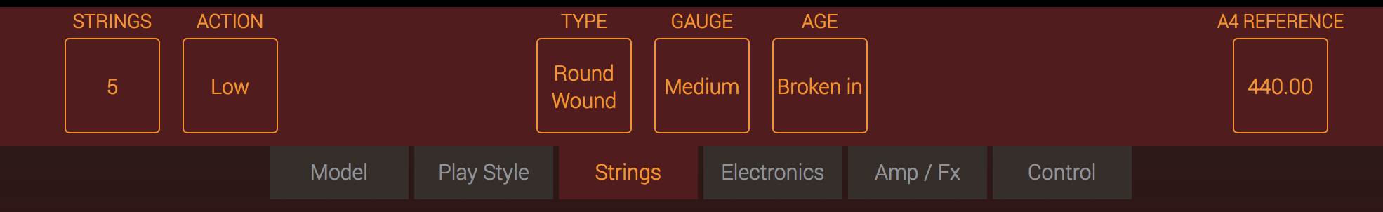 IK Multimedia Modo Bass : cordes