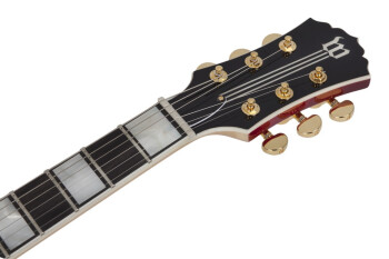 odin grail crimson gold buzzsaw headstock laying highres odin grail crimson gold buzzsaw headstock laying highres