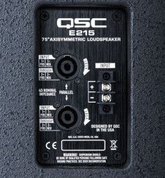 QSC E215 : Q loudspeakers e 215 img heroInputPanel