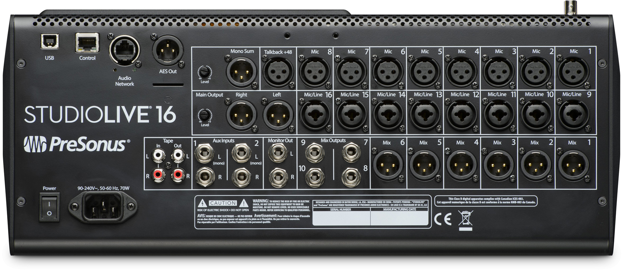 presonus studiolive 16 back big