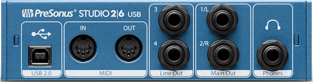PreSonus Studio 2|6 : Studio 26 rear