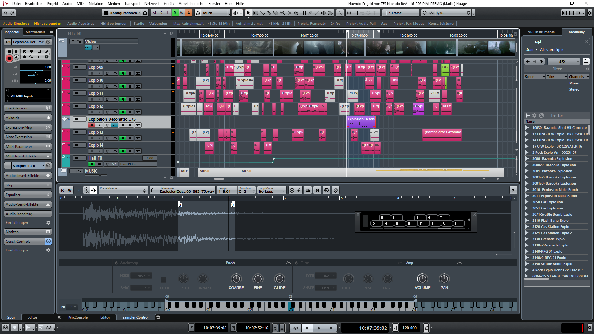 Sampler Track and MediaBay