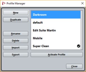 Profile manager Profile manager