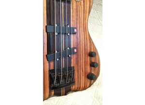 Luthier Pendennis fretless 4 zebrano