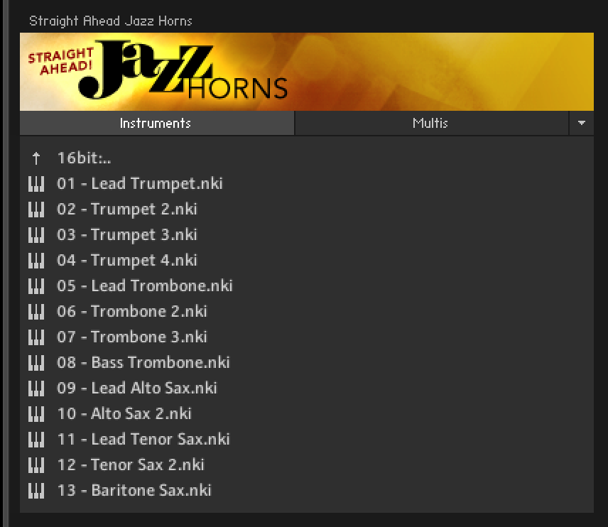 Impact Soundworks Straight Ahead Jazz Horns : patches instruments