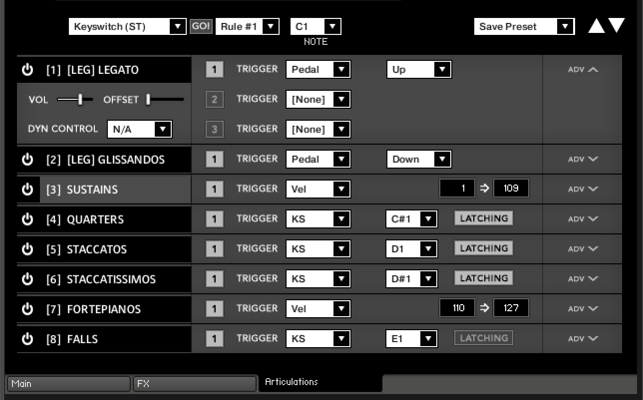 Impact Soundworks Straight Ahead Jazz Horns : articulation mapping