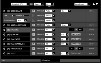 Impact Soundworks Straight Ahead Jazz Horns : articulation mapping Impact Soundworks Straight Ahead Jazz Horns : articulation mapping