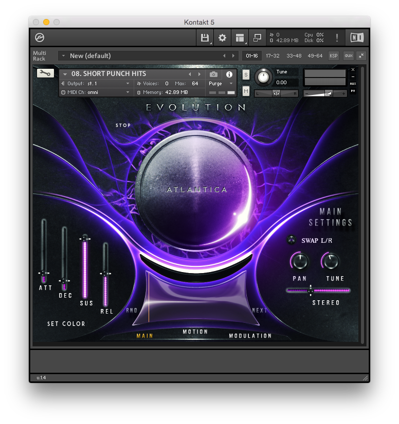evolution atlantica violet
