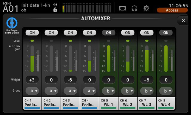 Yamaha TF5 : TF Automixer overview BG