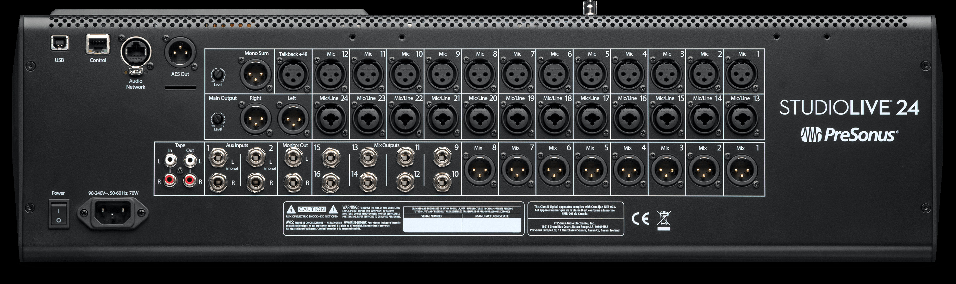 presonus studiolive 24 back hires