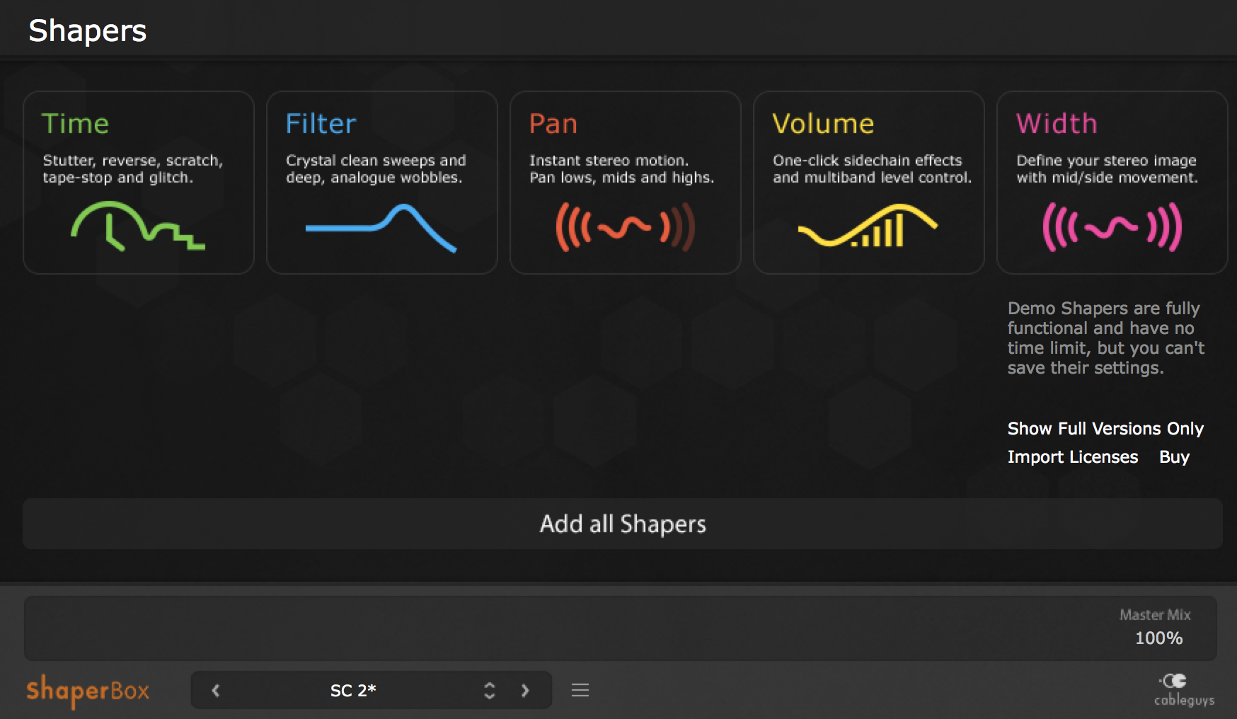Cableguys ShaperBox Bundle : modules