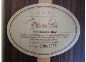 Fender GA-45SCE