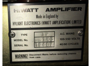 Hiwatt Custom 100 Head / DR-103 (96286)