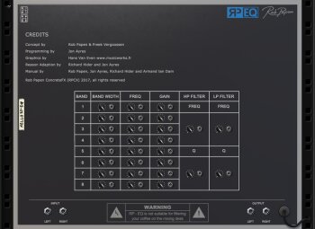 RobPapen RP EQ RE backpanel RobPapen RP EQ RE backpanel
