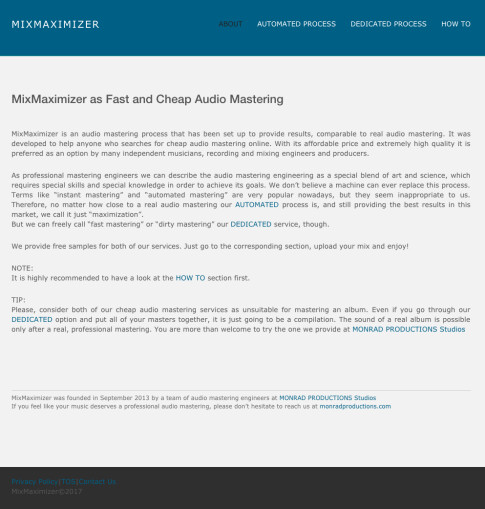 Mastering : MixMaximizer Mastering : MixMaximizer