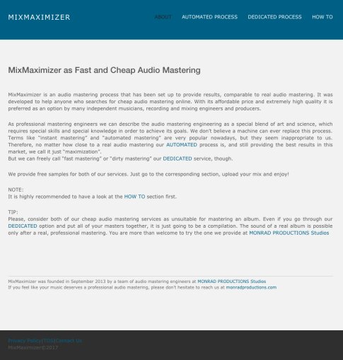 Mastering : MixMaximizer Mastering : MixMaximizer