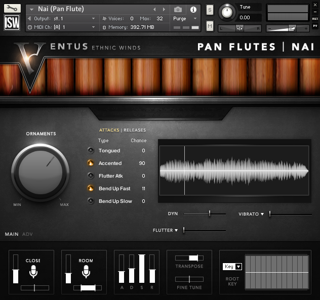 Ventus Pan Flutes GUI