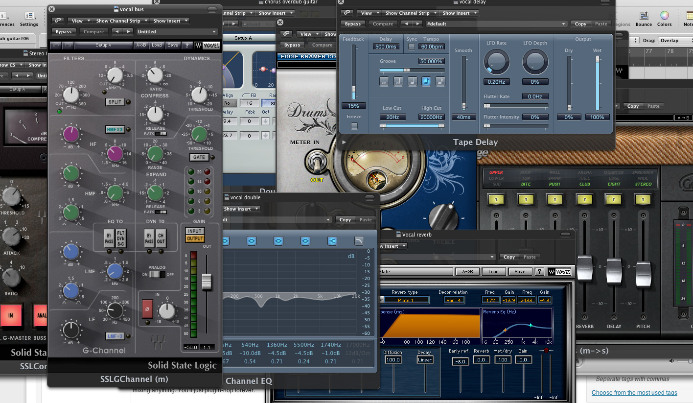 Mixage 135 Too many plugins