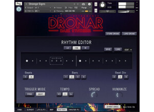 Dronar Dark Synthesis GUI Rhythm Editor