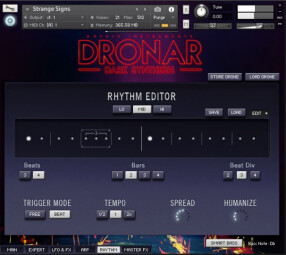 Dronar Dark Synthesis GUI Rhythm Editor