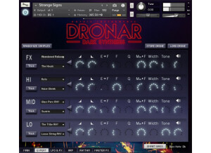 Dronar Dark Synthesis GUI FX