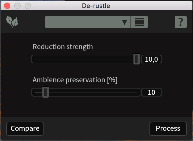 iZotope RX 6 Advanced : derustle