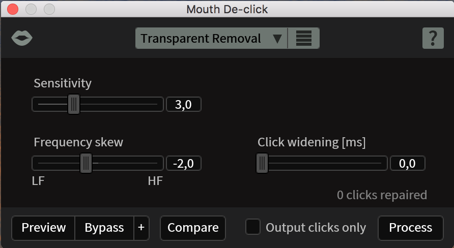 iZotope RX 6 Standard : mouthdeclick