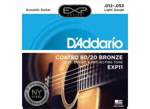D'Addario EXP Coated 80/20 Bronze Wound Acoustic Guitar