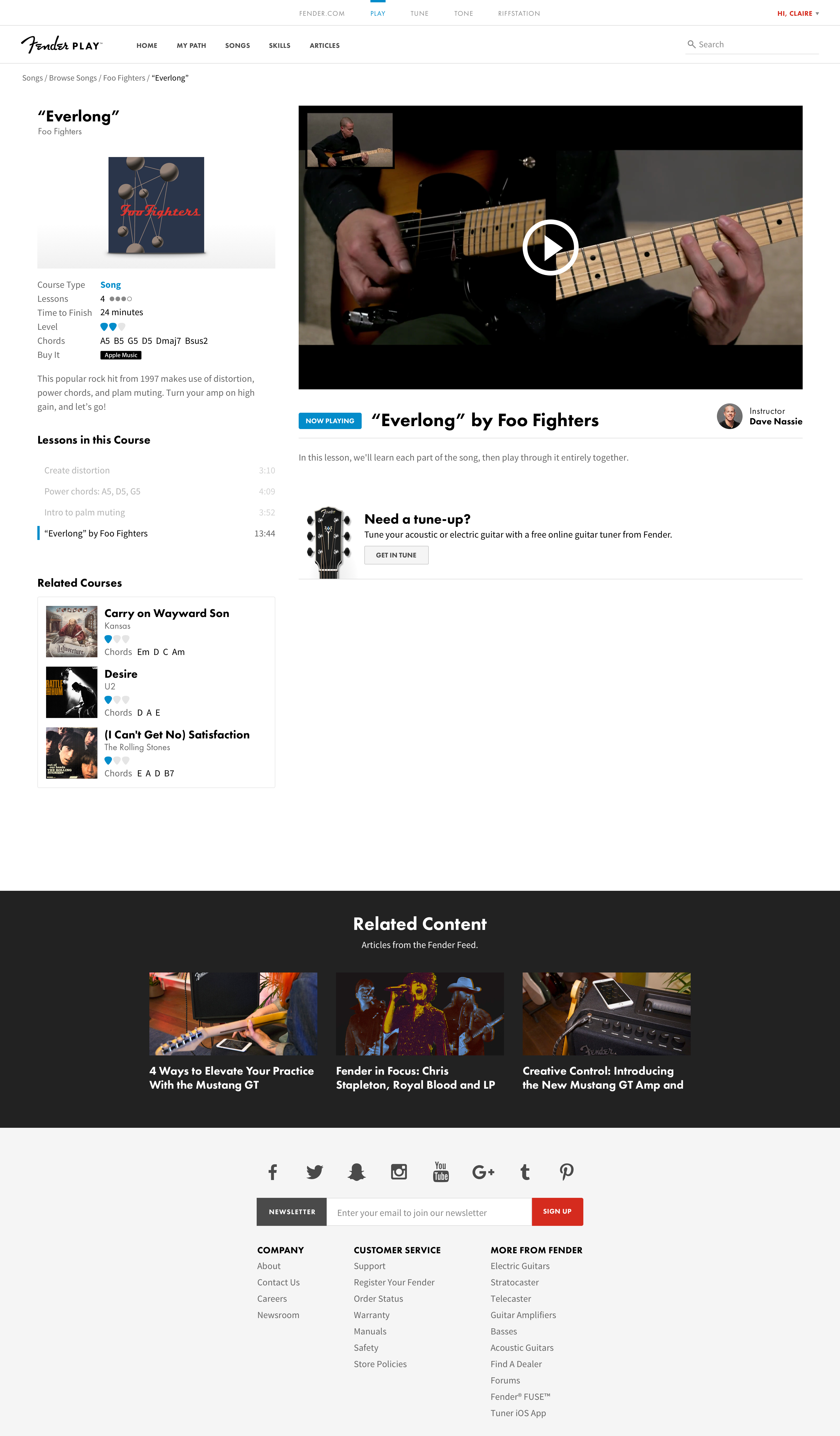 fender play desktop course everlong
