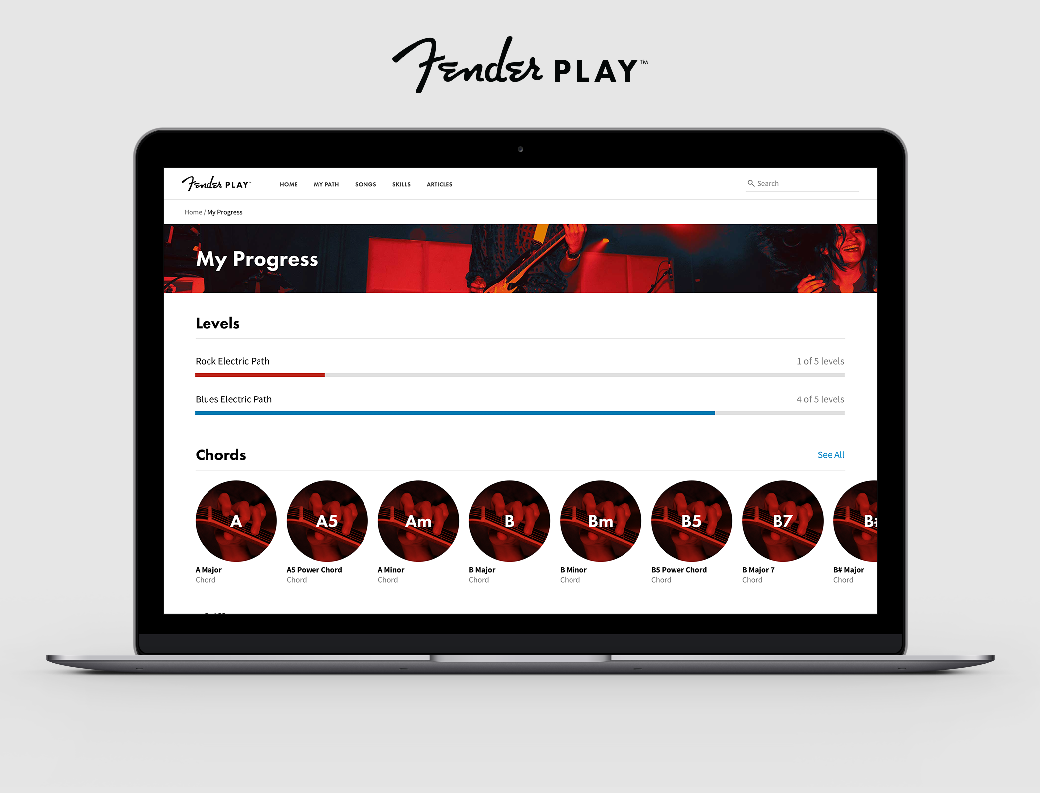 fender play desktop my progress laptop