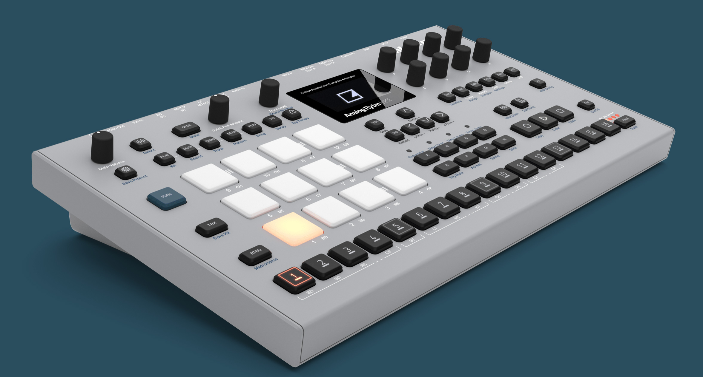Elektron Analog Rytm MKII : Analog Rytm mkII angle