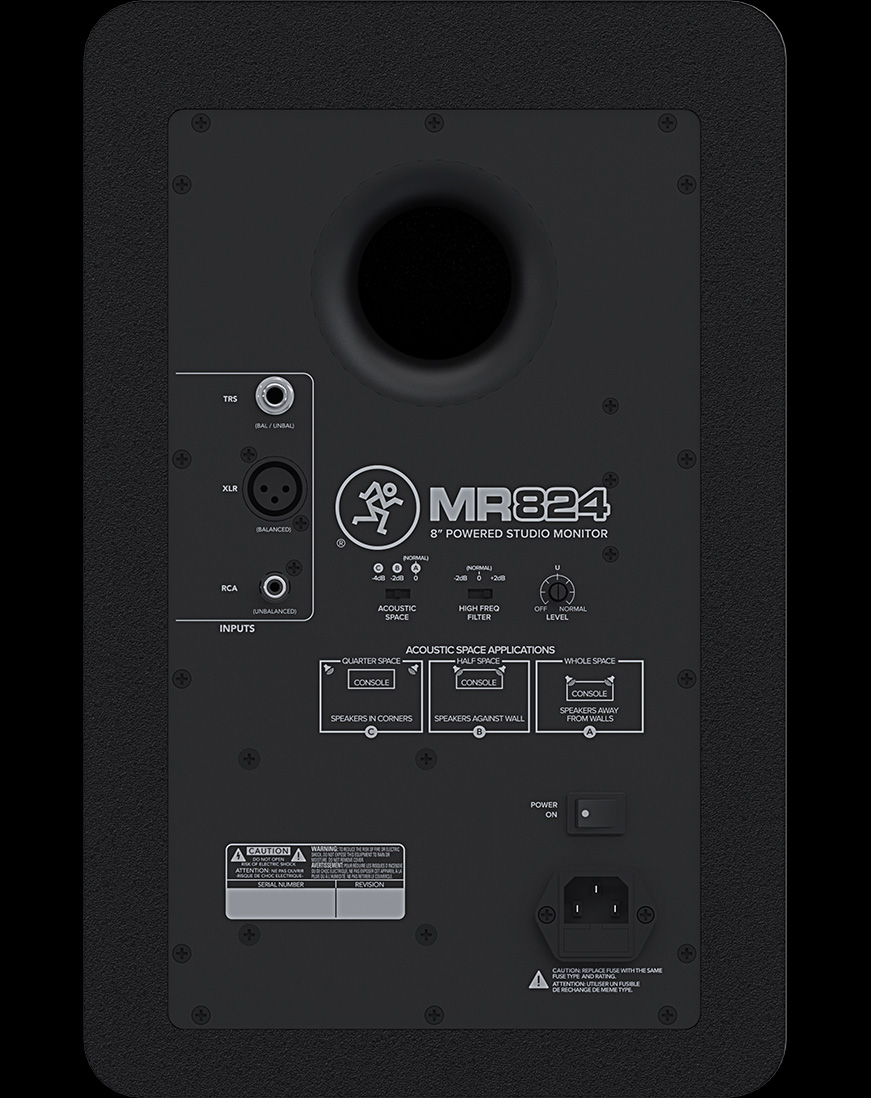 Mackie MR824 : mr824 rear rev100