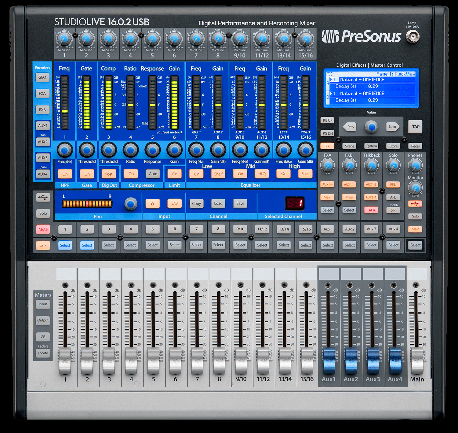 PreSonus StudioLive 16.0.2 USB : presonus studiolive 1602 usb top
