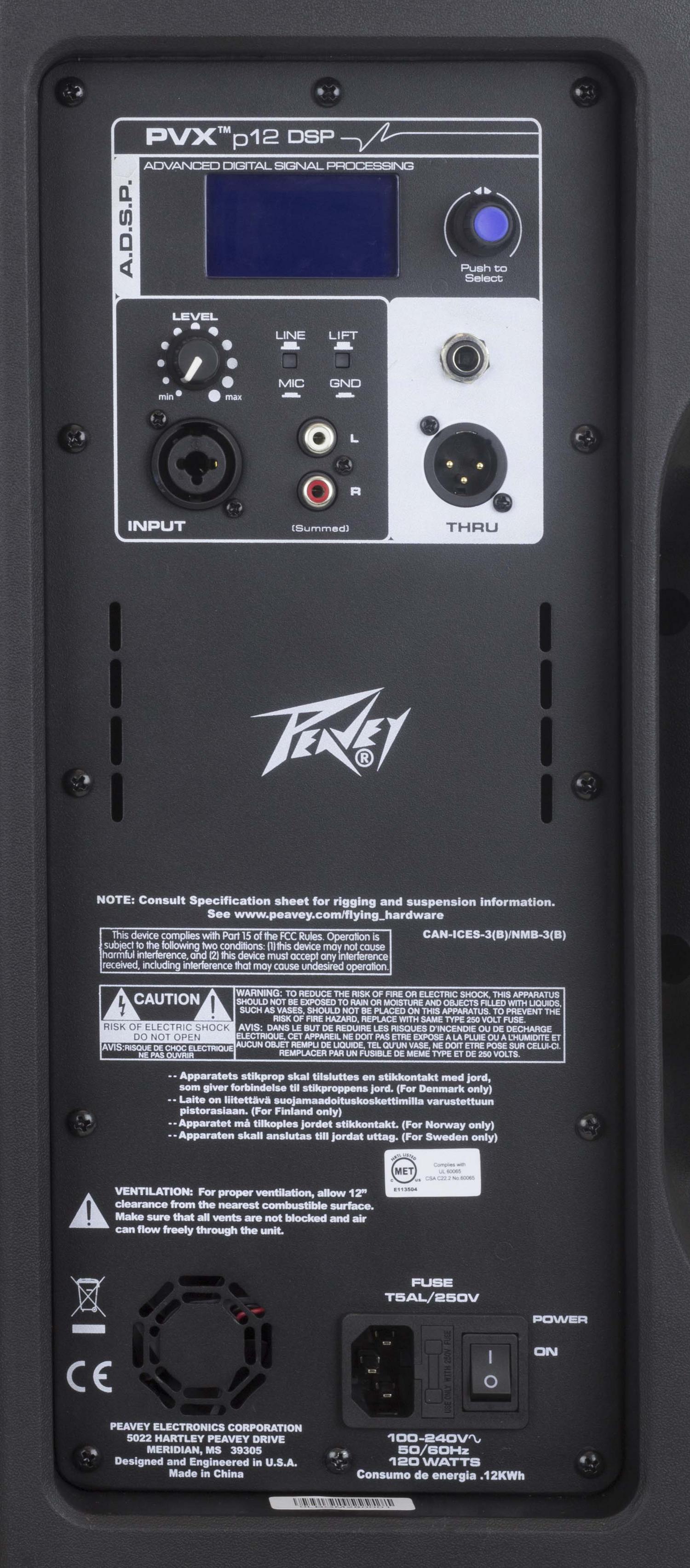 Peavey PVXp 12 DSP : Peavey PVXp12 DSP Control