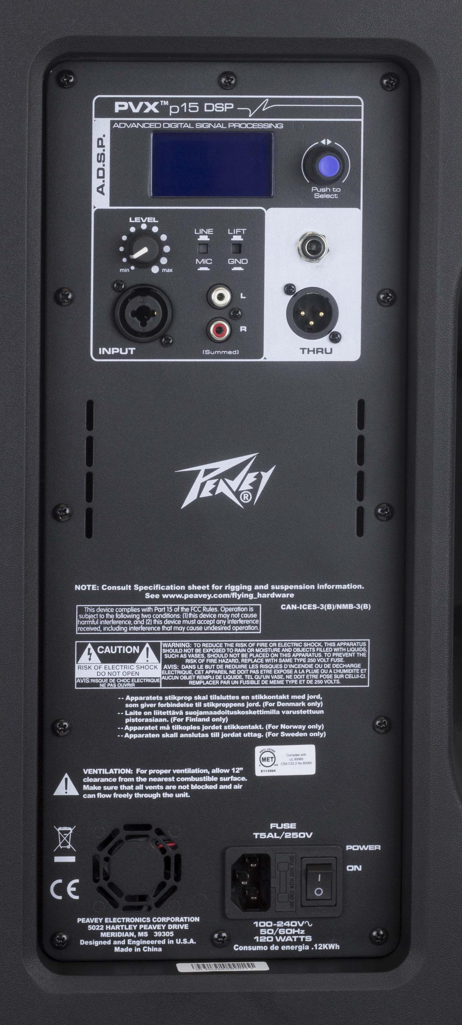 Peavey PVXp 15 DSP : Peavey PVXp15 DSP Control