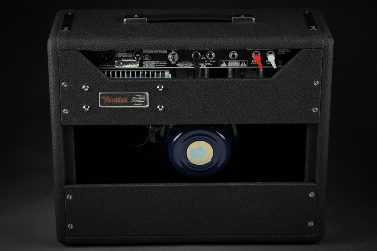 fender 68 custom princeton reverb black and blue limited edition 3  1