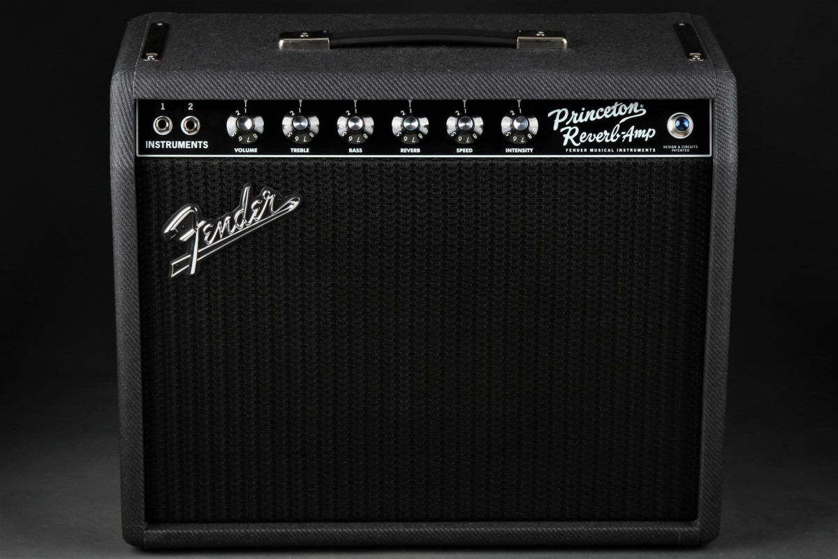 fender 68 custom princeton reverb black and blue limited edition 1  1
