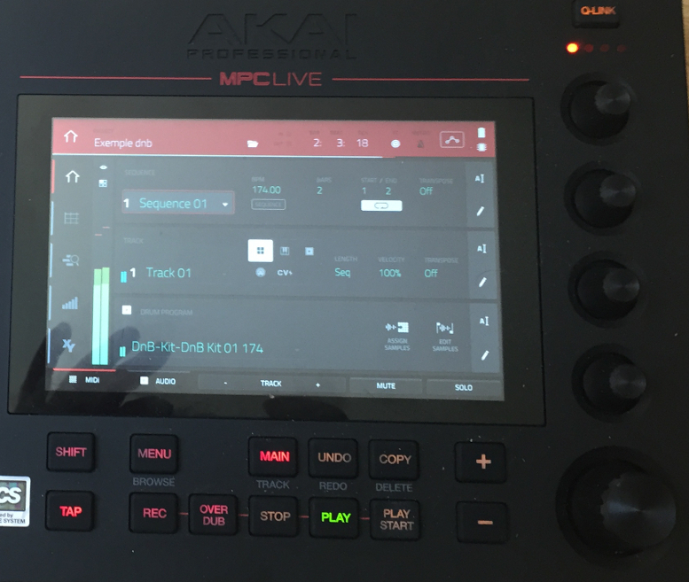 Akai MPC Live : main
