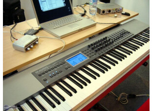 Evidemment, on retrouvait aussi l'imposant Keystation Pro 88 sur le stand M-Audio.