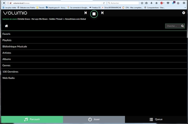 Volumio Page 2.1 Browse