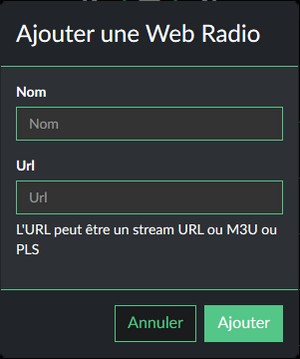 Volumio Page 2.4 Add Info Web Radio