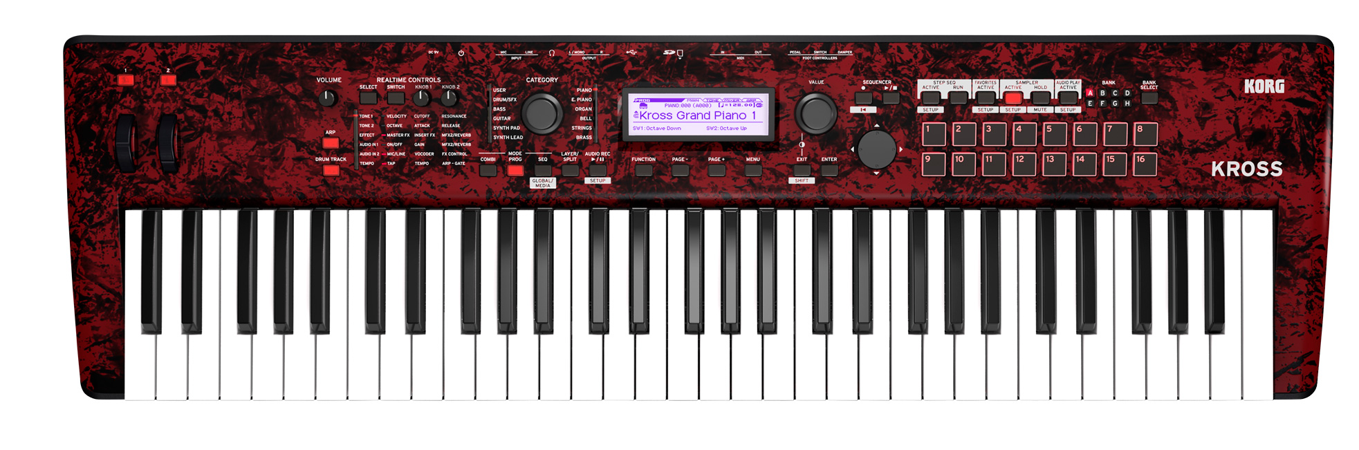 Korg Kross 2-61 : Kross 2 61 Red Marble Limimted