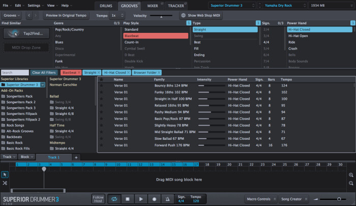 Toontrack Superior Drummer 3 : grooves Toontrack Superior Drummer 3 : grooves