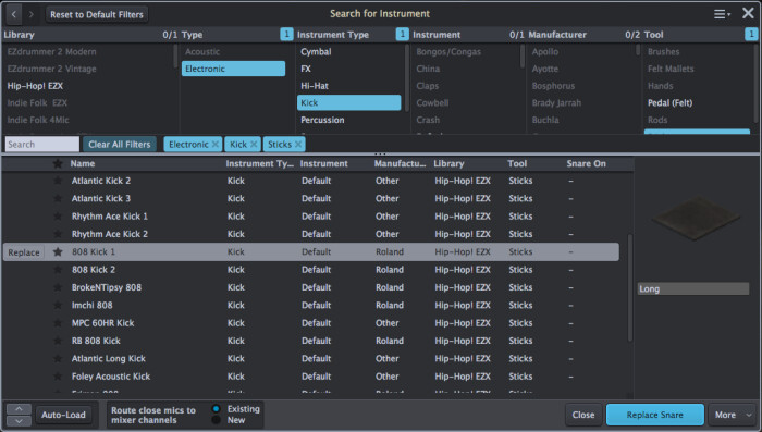 Toontrack Superior Drummer 3 : instrumentsbrowser Toontrack Superior Drummer 3 : instrumentsbrowser