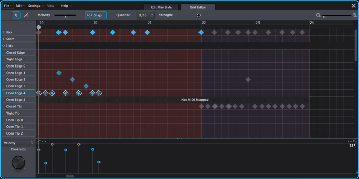 Toontrack Superior Drummer 3 : grideditor Toontrack Superior Drummer 3 : grideditor