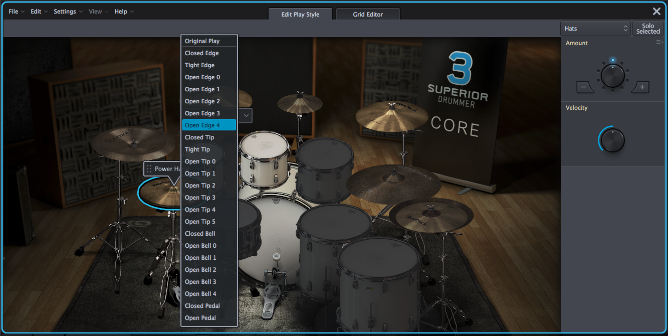 Toontrack Superior Drummer 3 : editplaystyle
